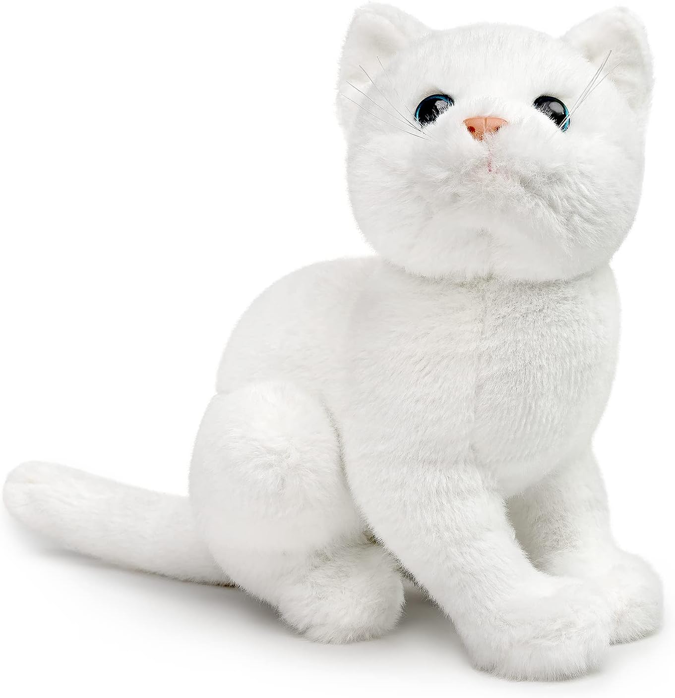 ZHONGXIN MADE White Cat Plush, Realistic White Cat Stuffed