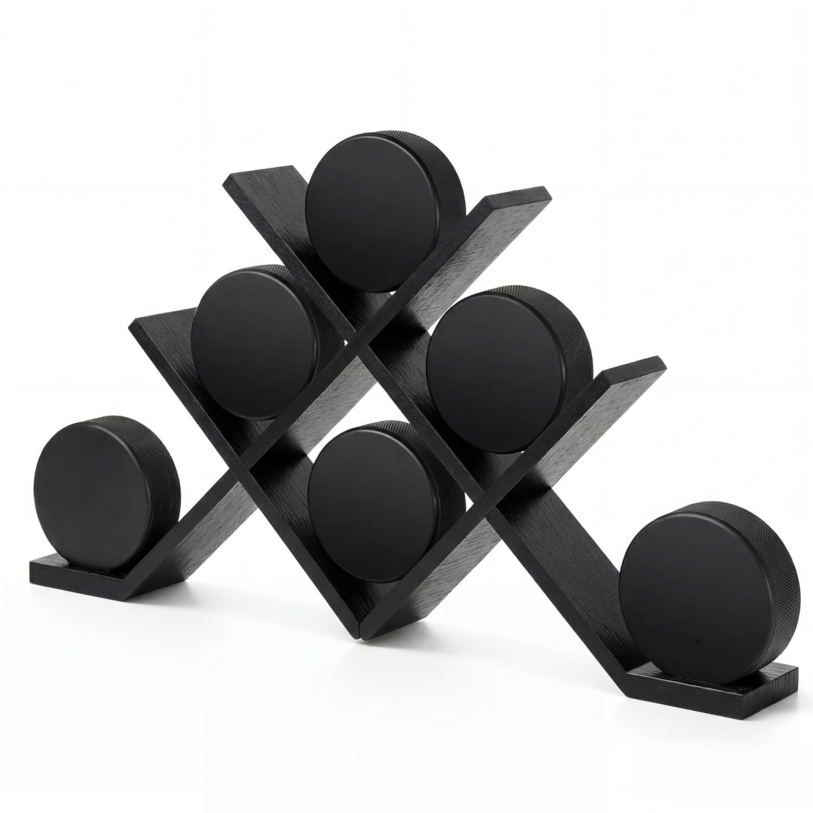 CroBlissful Wooden Hockey Puck Display Case Holder Desktop - display cases | Mubboo