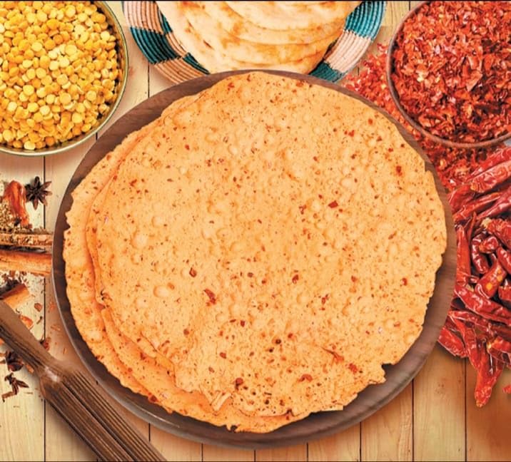 Image of Om Uttam Chana Masala Papad - 100% Natural Papad | Fresh and Homemade (800 Gram, Chana Masala Papad)