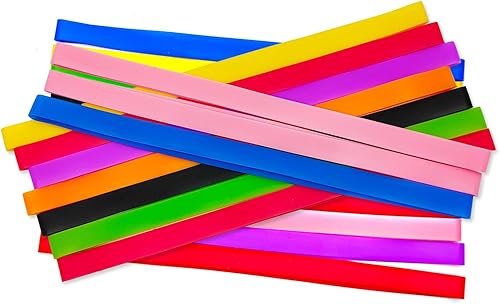 30 bandas de goma de silicona de 8 pulgadas, bandas elásticas grandes de silicona de colores para libros, tarjetas de cartera, cajas de cocina,