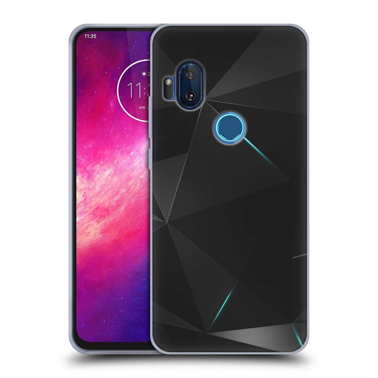 Head Case DesignsOfficially Licensed Alyn Spiller Blue Tectonic Soft Gel Case Compatible With Motorola One Hyper