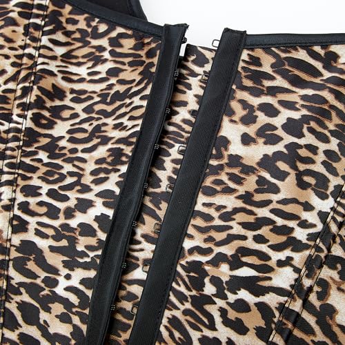 Women's Leopard-Print Bustier-Corset-Tops - Sexy Going Out Corset Top Sleeveless Vest Bodysuit Bra4