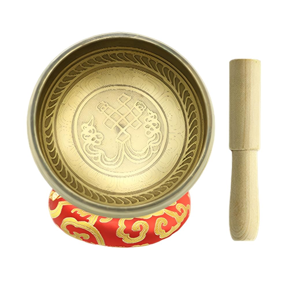 Set di campane tibetane per meditazione, fatta a mano, per yoga, attenzione e meditazione, set di campane tibetane per yoga, rilassamento, donne e
