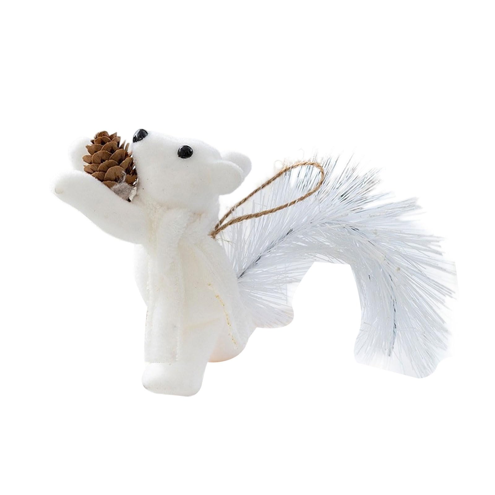 Linvimia Realistic Portable Squirrel Hanging Decor for Holiday Mantel Bookshelf Seasonal Foam Ornament Christmas Party Hanging Decoration