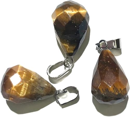 Miniatura 5 de LE SKY 12 colgantes de piedra natural, forma de gota de agua grasa, piedra de ágata de cristal reiki facetada para hacer joyas y collares, Piedra