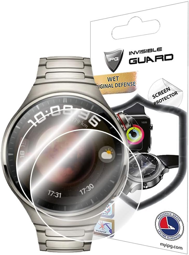 IPGfor Huawei Watch 4 PRO SmartWatch Hydrogel Screen Protector (2 Units) Invisible HD Clear Film Anti Scratch Guard-Smooth/Self-Healing/Bubble for 4 Pro