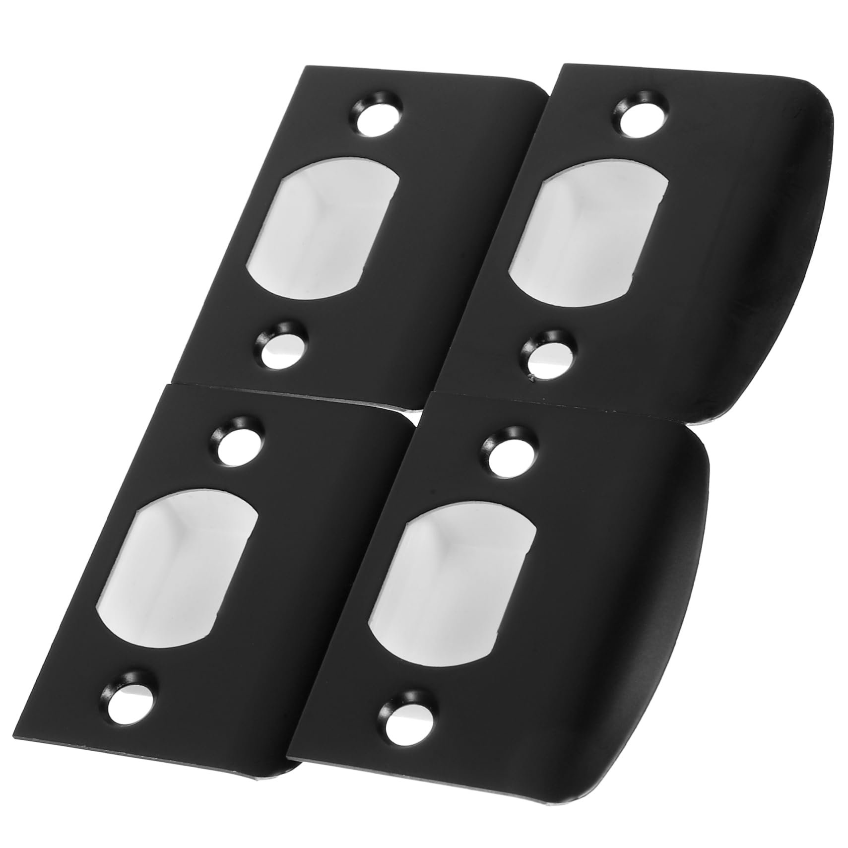 Tofficu Lot De 12 Gâches De Porte Pêne Dormant Plaque De Renfort Loquet De Porte En Métal Vis Faciles À Installer Boîte À Boucle