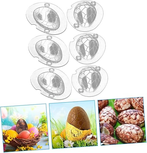 Miniatura 5 de NOLITOY 12 juegos de moldes de chocolate para fiesta de Pascua, huevos de Pascua, moldes de huevos rompibles, molde de zanahoria, molde de galletas,