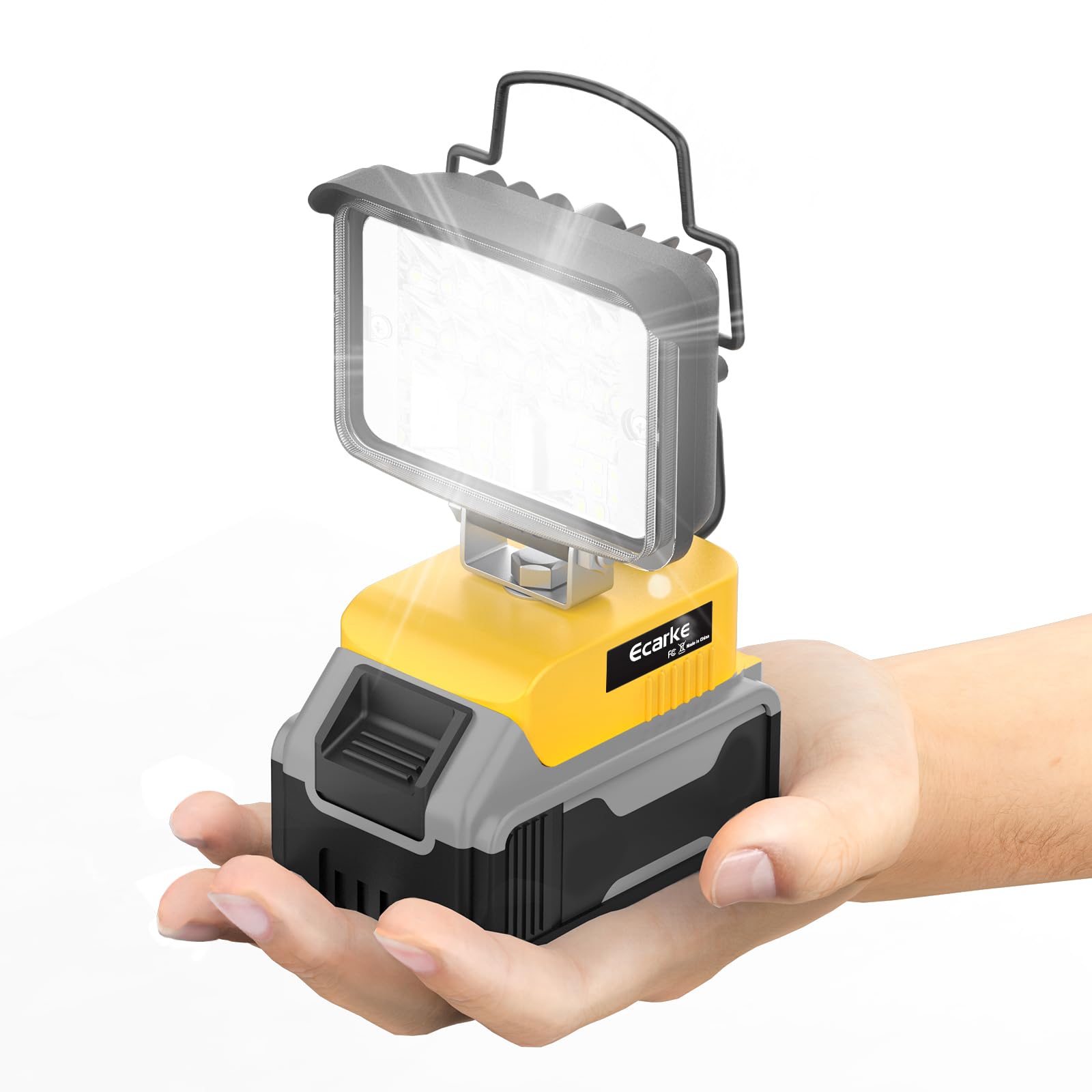 Cordless Handheld Flashlight for DeWalt 18V/20V LED Work Battery Light - 20W 2000LM Tools for Working in Dark Environments