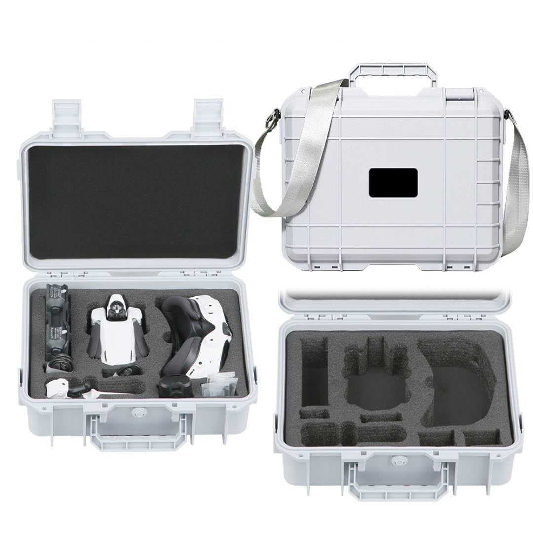 Hartschalen-Tragetasche für Antigravity A1 Explorer Bundle, wasserdichte Reise-Etui, Aufbewahrungstasche für Antigravity A1 Drohne, Visionbrille, Grip-Controller, Ladehub und Zubehör, weiß, SIMPLE