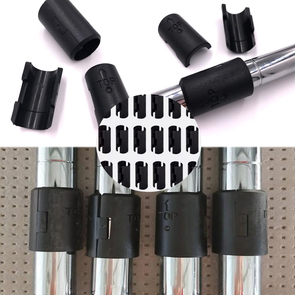 Confezione da 25 clip per scaffali, per scaffali con diametro di 2,5 cm