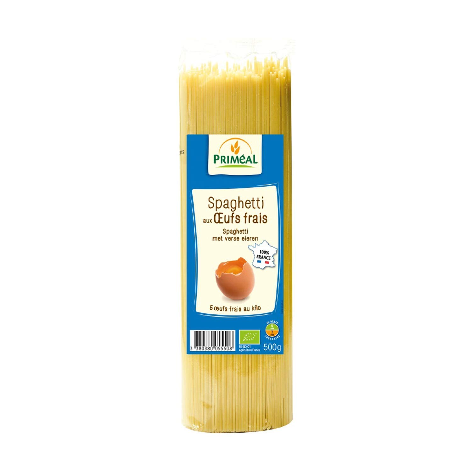 Priméal Spaghetti aux Œufs Frais 100% France 500 g