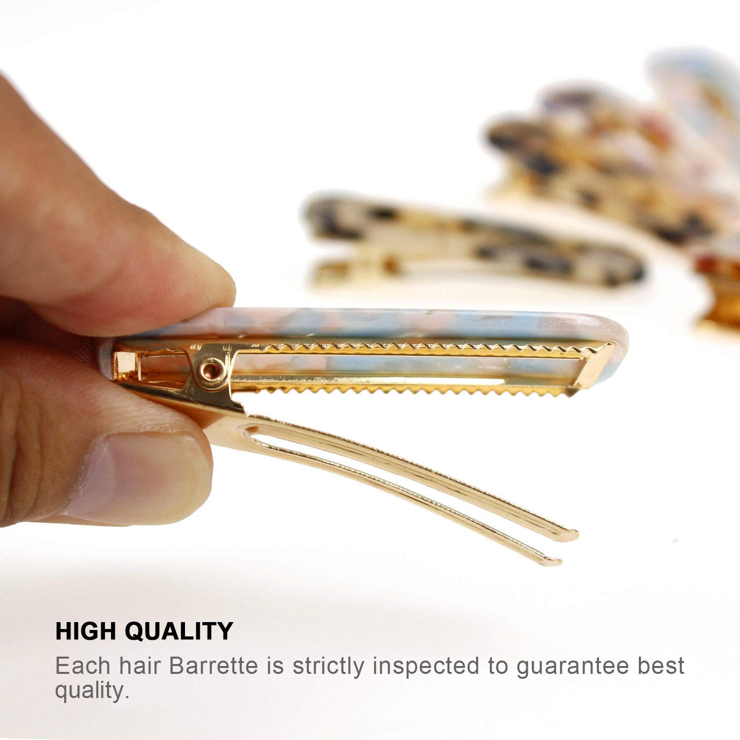 Ash & Roh® - Fashion Acrylic Hair Clips Non-Slip Large Barrettes Geometric Acrylic Resin Alligator Hair Clip Hair Pins Barrettes for Women Ladies Hair Accessories (TT RECTANGLE - 5) 1