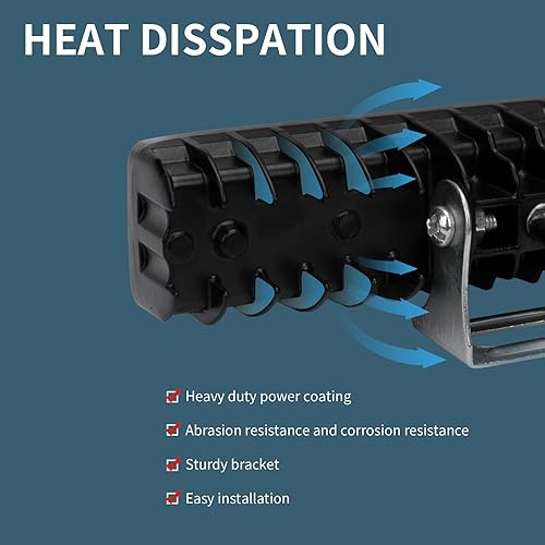 Miniatura 5 de YCHOW-TECH Barra de luz LED de color blanco ámbar de 6 pulgadas, estroboscópica de 54 W de 5400 lm, luz antiniebla de conducción impermeable de 12