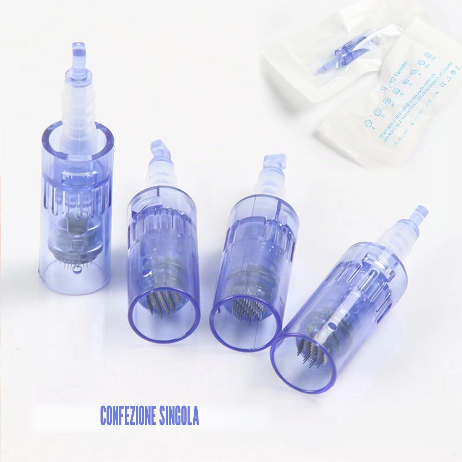 36 Pin Micro Aghi microneedling viso facciale Dermapen Aghi di ricambio Consigli Slot per cartuccia, Porta Bajonett, per Derma Pen elettrica Antirughe, dermapen facciale Imperfezioni 10 pezzi