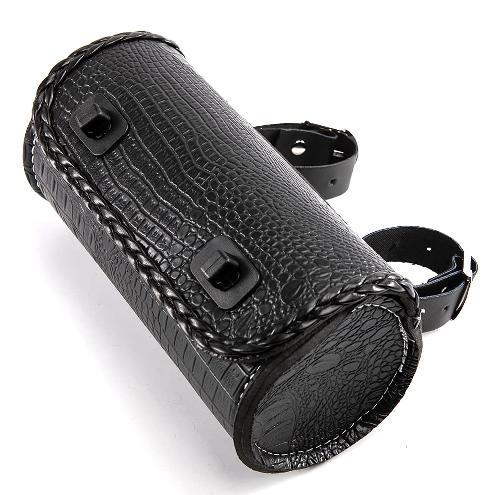 Borsa da manubrio universale per moto, Borsa da sella impermeabile con 2 cinghie di fissaggio