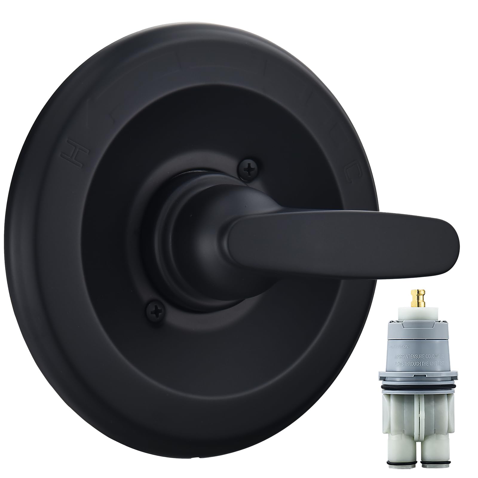 Photo 1 of **UNTESTED**
Replacement for Delta Classic 13 Series Single-Function Trim Kit, T13010 Shower Handle, Fit Delta Shower Valve R10000 Series, Matte Black (Cartridge Included)