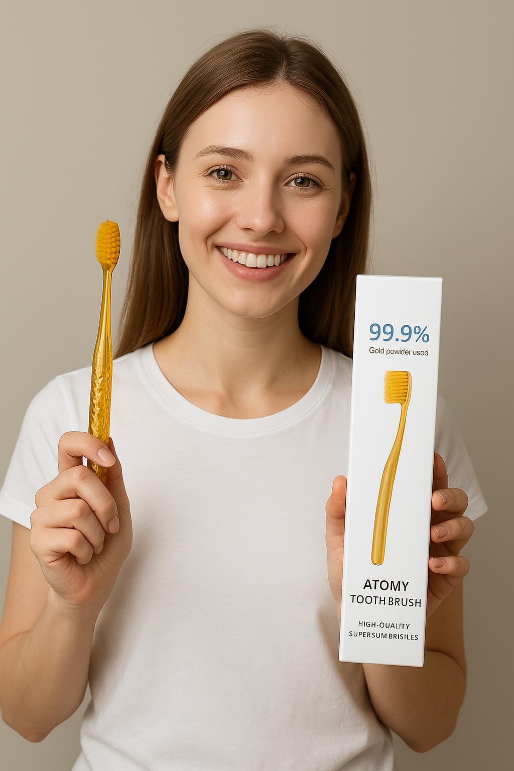 Gyanshu Atomy Gold Powder Toothbrush for Adults with Ultra Soft Slim Bristles, Deep Plaque Cleaning, Premium Multicolor Transparent Handle, Daily Use Manual Dental Care Brush Sensitive-image-20