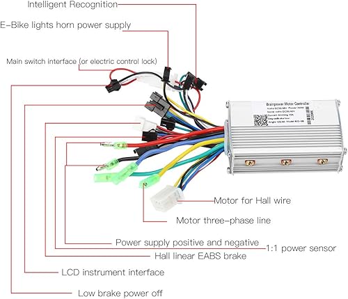 Miniatura 2 de Controlador eléctrico de bicicleta, juego de medidor de control de scooter eléctrico, medidor dividido LCD, juego de agarre del acelerador sin
