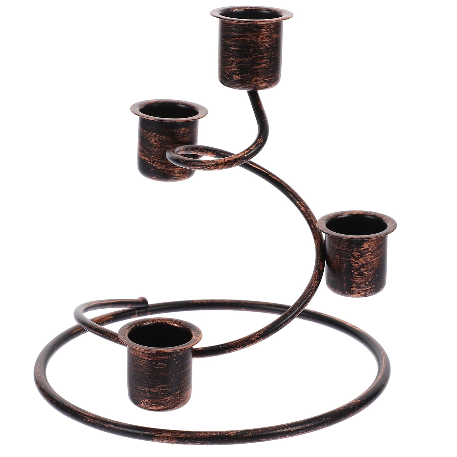 PRETYZOOM Advent Candle Stand Christmas Decorative Candle Holder Vintage Style Home Accessory