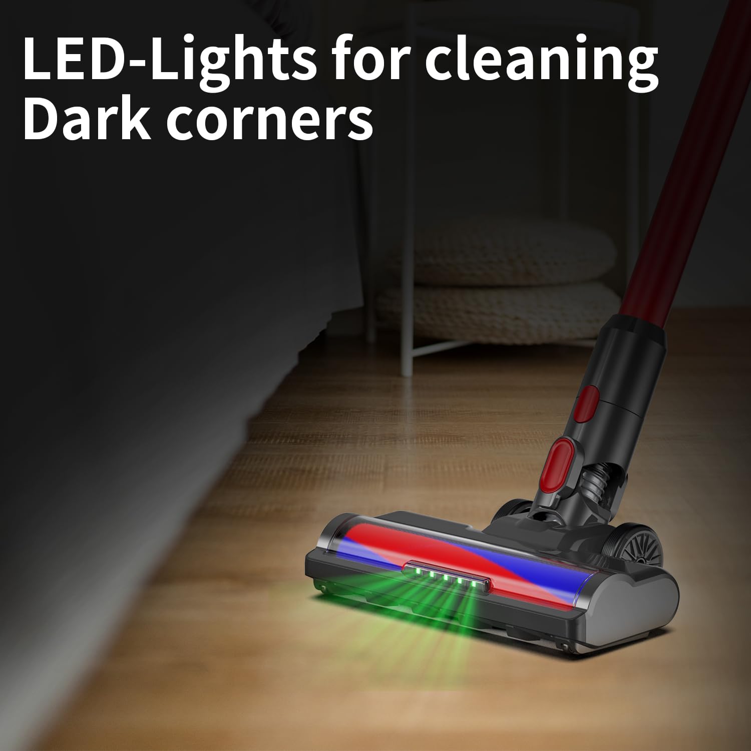 Bürste mit Softwalze für Dyson V7 V8 V10 V11 V15 Bodendüse Ersatzteil Softroller Ersatzbürste Frontlichter für Hartböden wie Parkett Holzböden Laminat Fliesen
