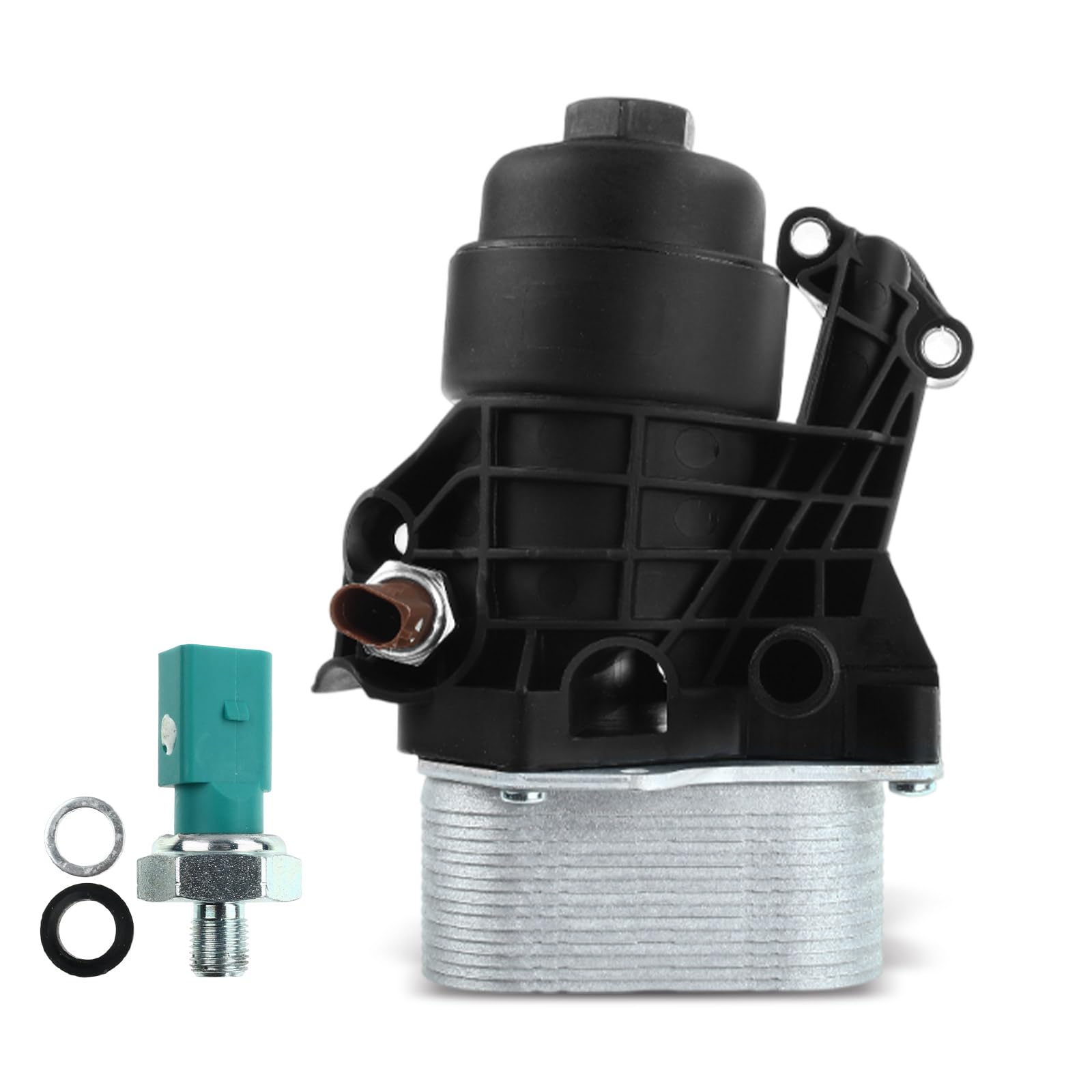 Frankberg Filtro de aceite del enfriador de aceite 55220875 | Compatible con: T.o.u.r.a.n 5T1, A1 Sportback 8XA 8XF, Limusina A3 8VM 8VS, A3 8V1 8VK, O.c.t.a.v.i.a III 5E3 NL3 NR3