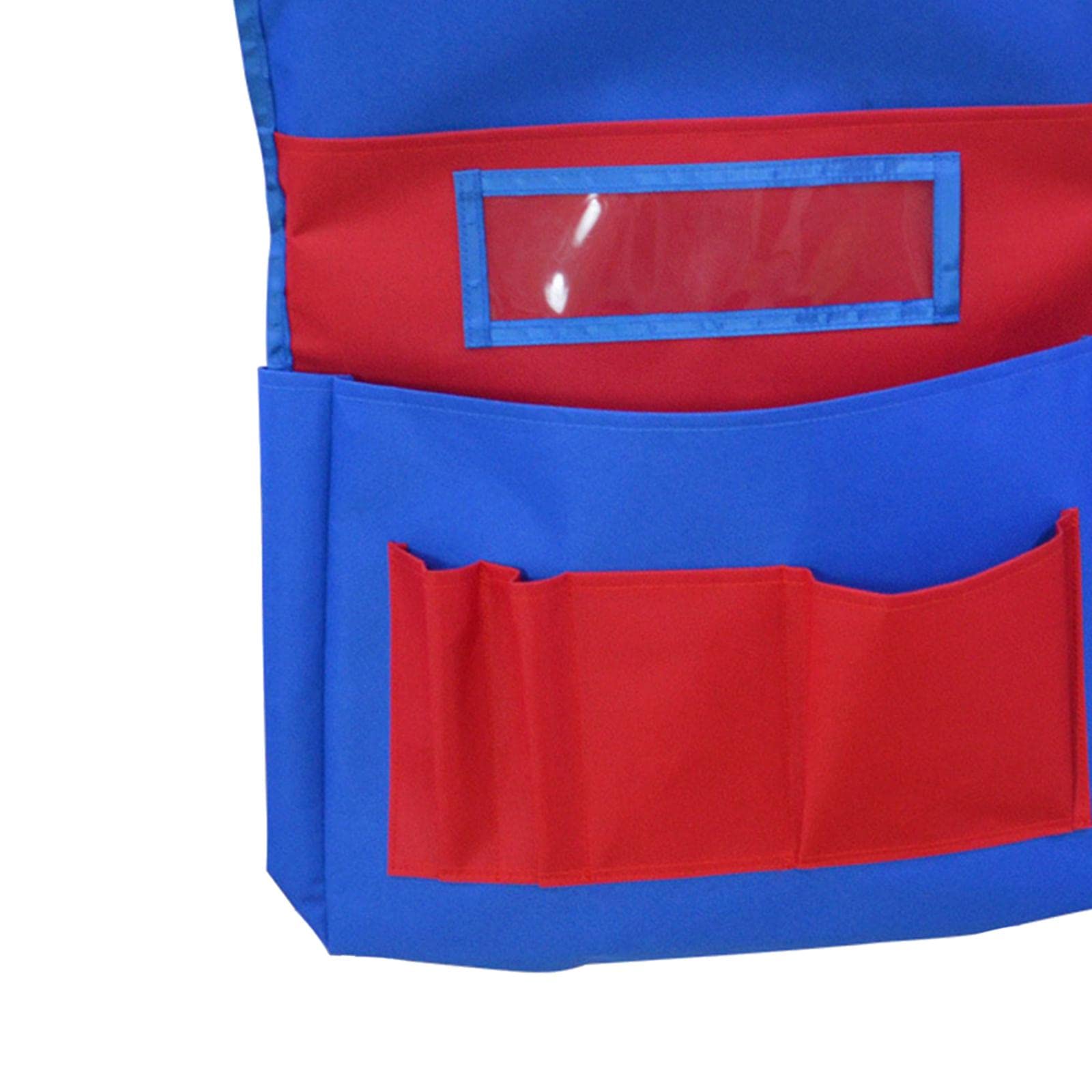 TRENDYNEST® 6 Pocket School Classroom Chair Pocket Pouch with Name Tag Slot Blue Red | Home & Garden | Kids & Teens At Home | School Supplies | Other School Supplies-image-44