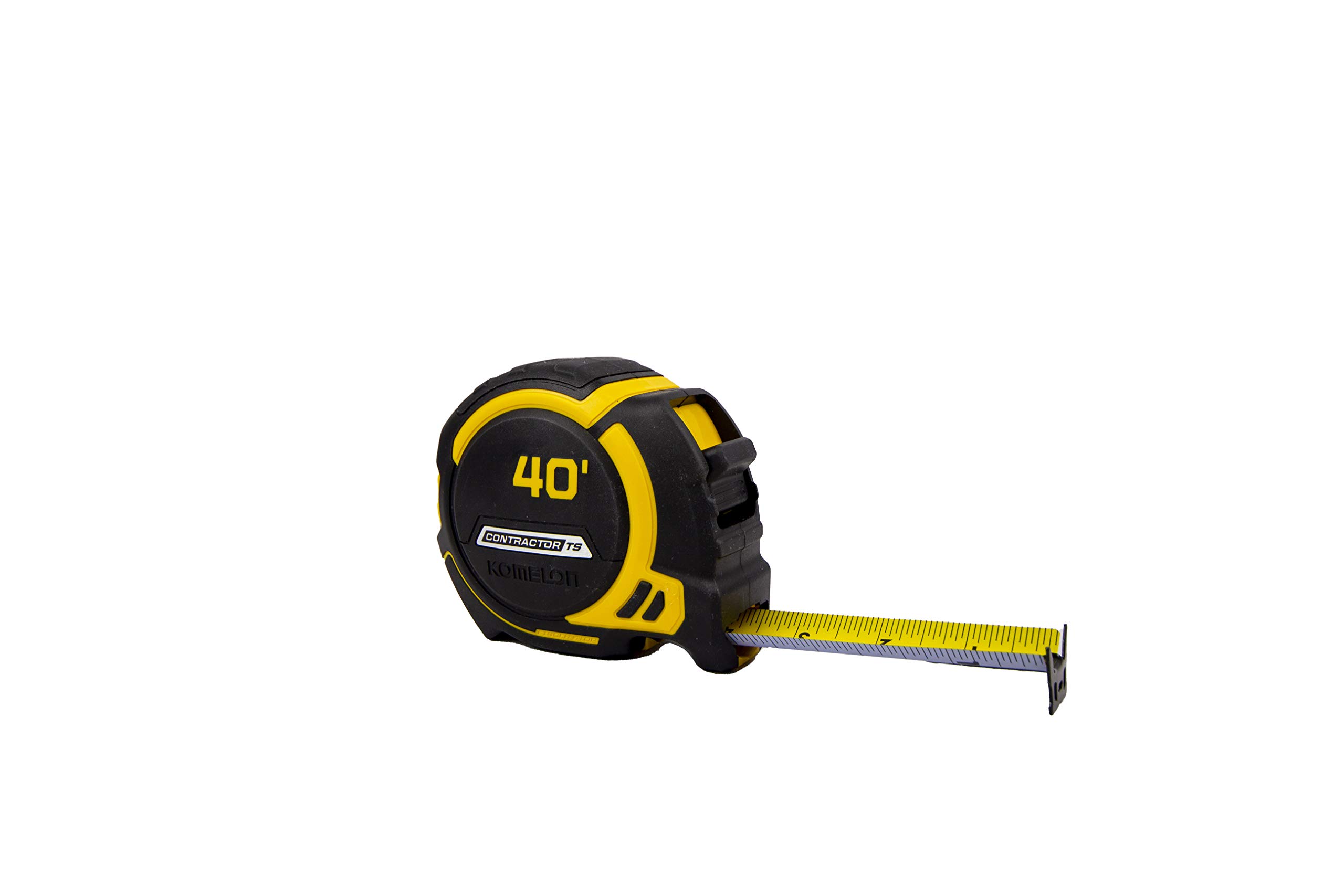 Komelon40-Ft Contractor TS Wide blade Tape Measure with Backside Printing, Manual Lock, Long Standout (93440)