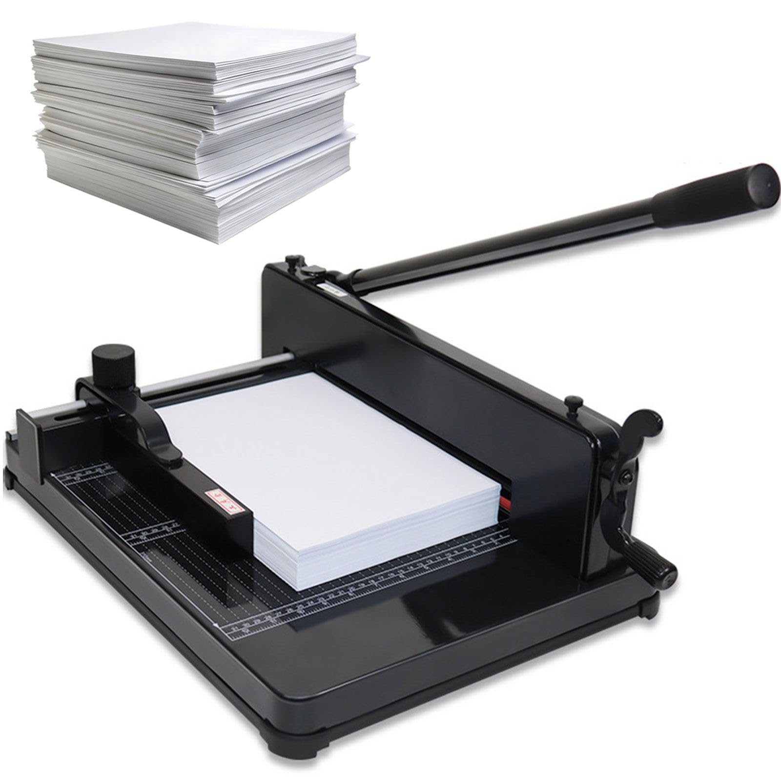 Taglierina a ghigliottina A4/A3, capacità Massima di Taglio Carta: 400 Fogli (Spessore 40 mm), taglierina a ghigliottina con Lama da 315/440 mm per Tagliare Carta, Pelle, PVC A4