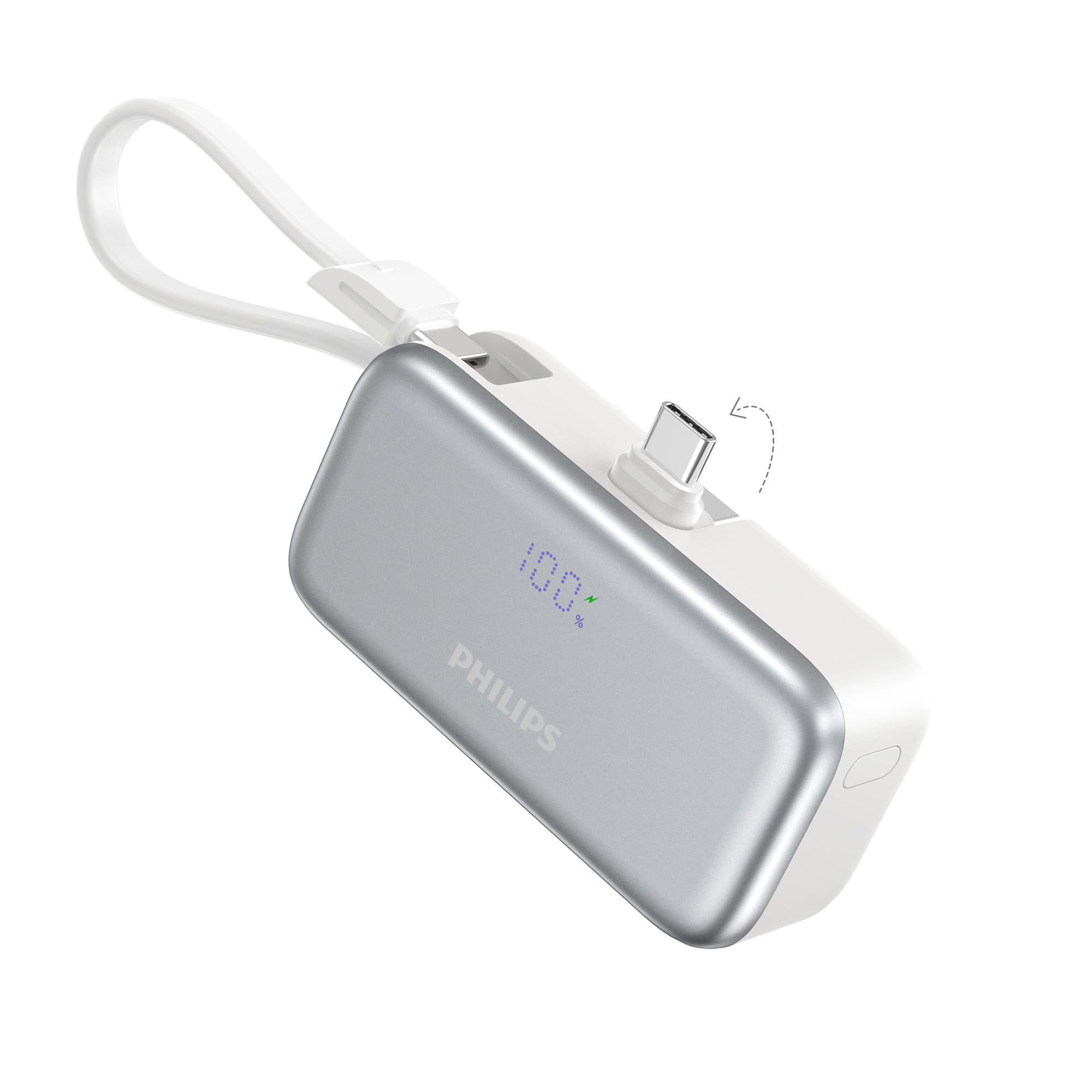 Amazon | Philips (フィリップス) モバイルバッテリー 小型 直差し