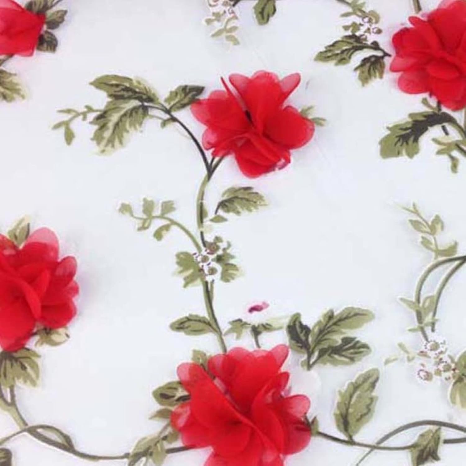 Tessuto di pizzo organza fiori in chiffon poliestere