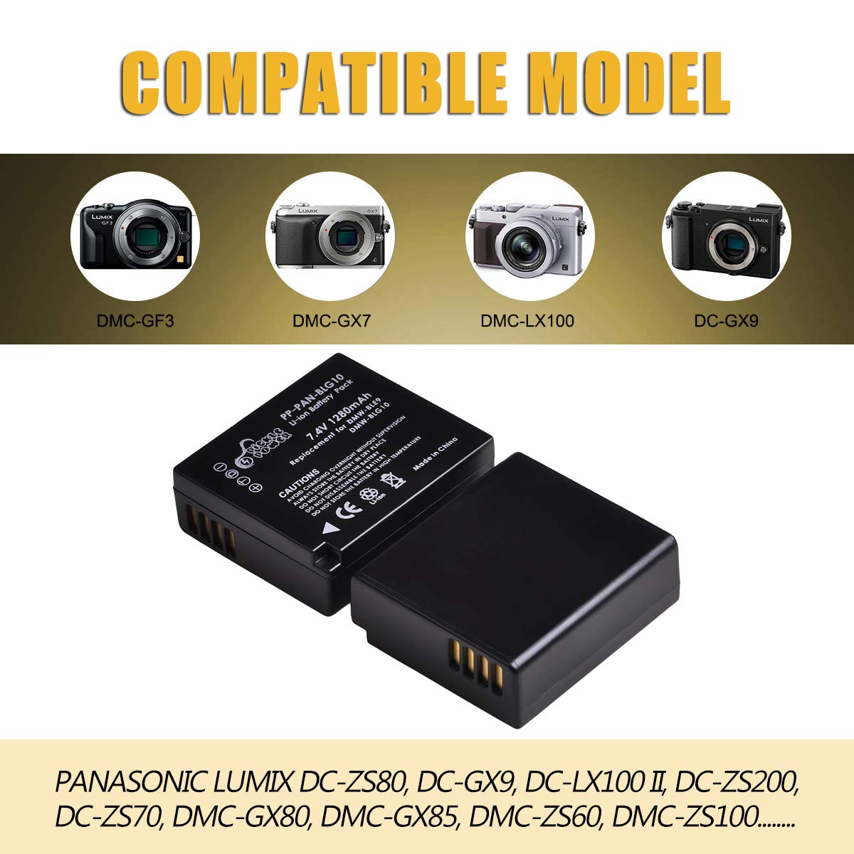 dmw-blg10pp, pickle power dmw-blg10 dmwblg10pp dmw-ble9 battery and charger for panasonic lumix dmc-gx7 dc-gx9 dmc-gx85 dmc-gf5 dmc-gf6 dmc-gf3 dc-zs80 dmc-zs60 dmc-lx100 dc-zs200 dc-zs70 dmc-gx80
