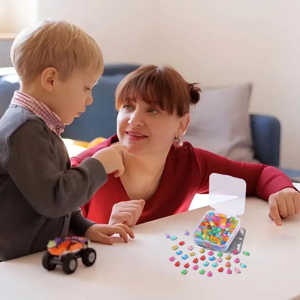 200 PCS Mini Resin Animals Tiny Glow Plastic Turtles Small Crafts, For Dollhouse Aquarium Micro Landscape Potted Fairy Garden Decoration