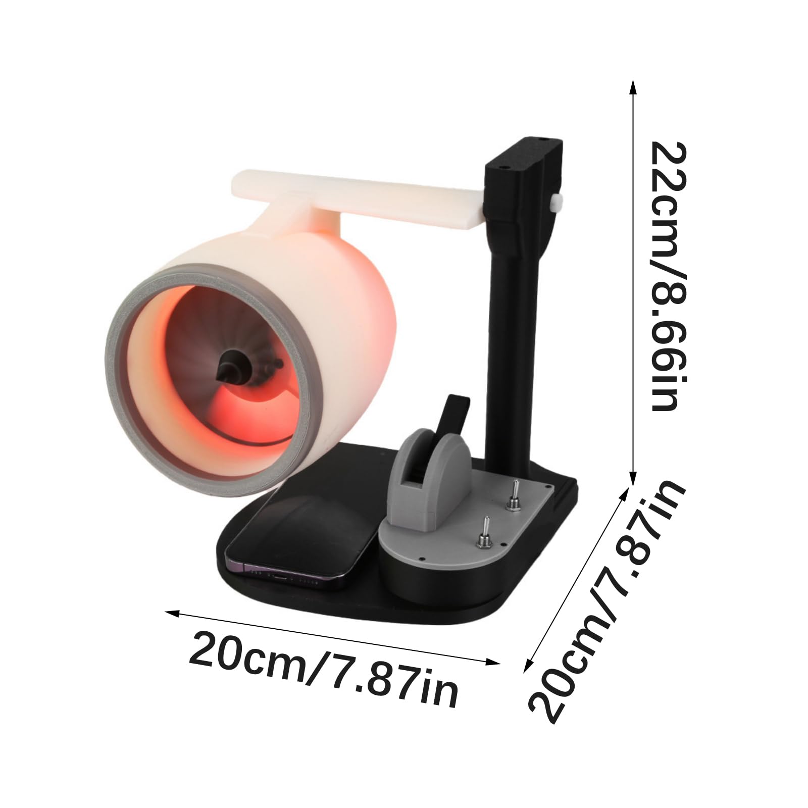 Ventilatore da tavolo di design aeronautico con alimentatore mobile integrato alimentato tramite USB ad alto vento a basso rumore per la casa e il ventilatore del dispositivo del telefono