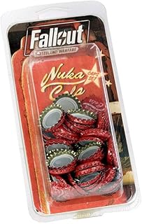 Modiphius: Fallout Nuka-Cola Caps Set, Includes 50 Distressed Nuka-Cola Bottle Caps, Made By an Official Bottle Cap Manufacturer, For Ages 14 and up