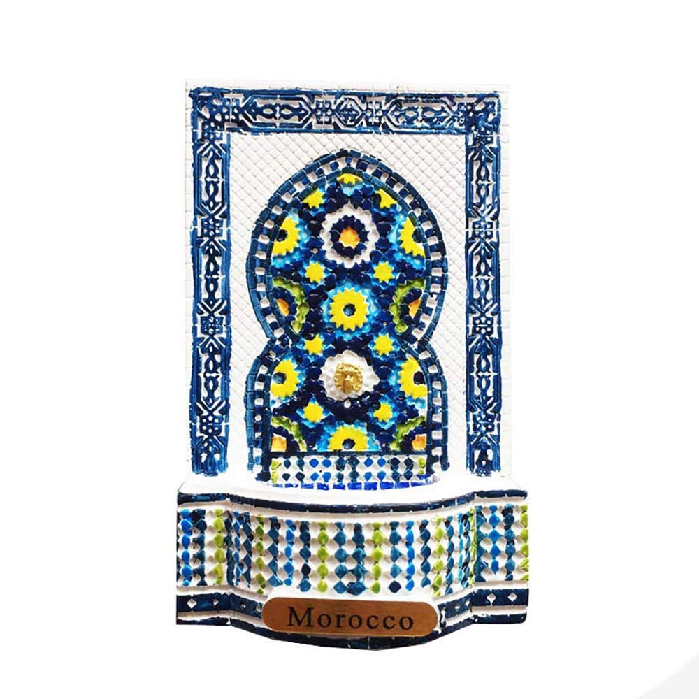 Wedarego Morocco Mosaic 3D Refrigerator Magnet Resin Travel Souvenirs,Handmade Home & Kitchen Decoration Fridge Magnet Collection Gift