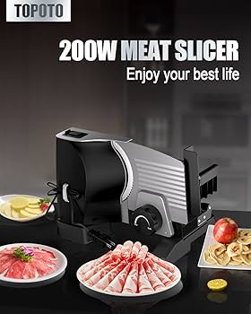 Amazon.com: Meat Slicer TOPOTO 200W Deli Food Slicers 2 7.5
