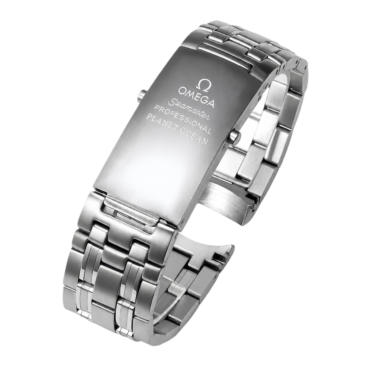 Bracelet Montre Acier Inoxydable Bracelet Métallique 20mm 22mm Rechange Extrémité Courbe Brossé Maillons Professionnels Look for Omega Seamaster Diver 300M