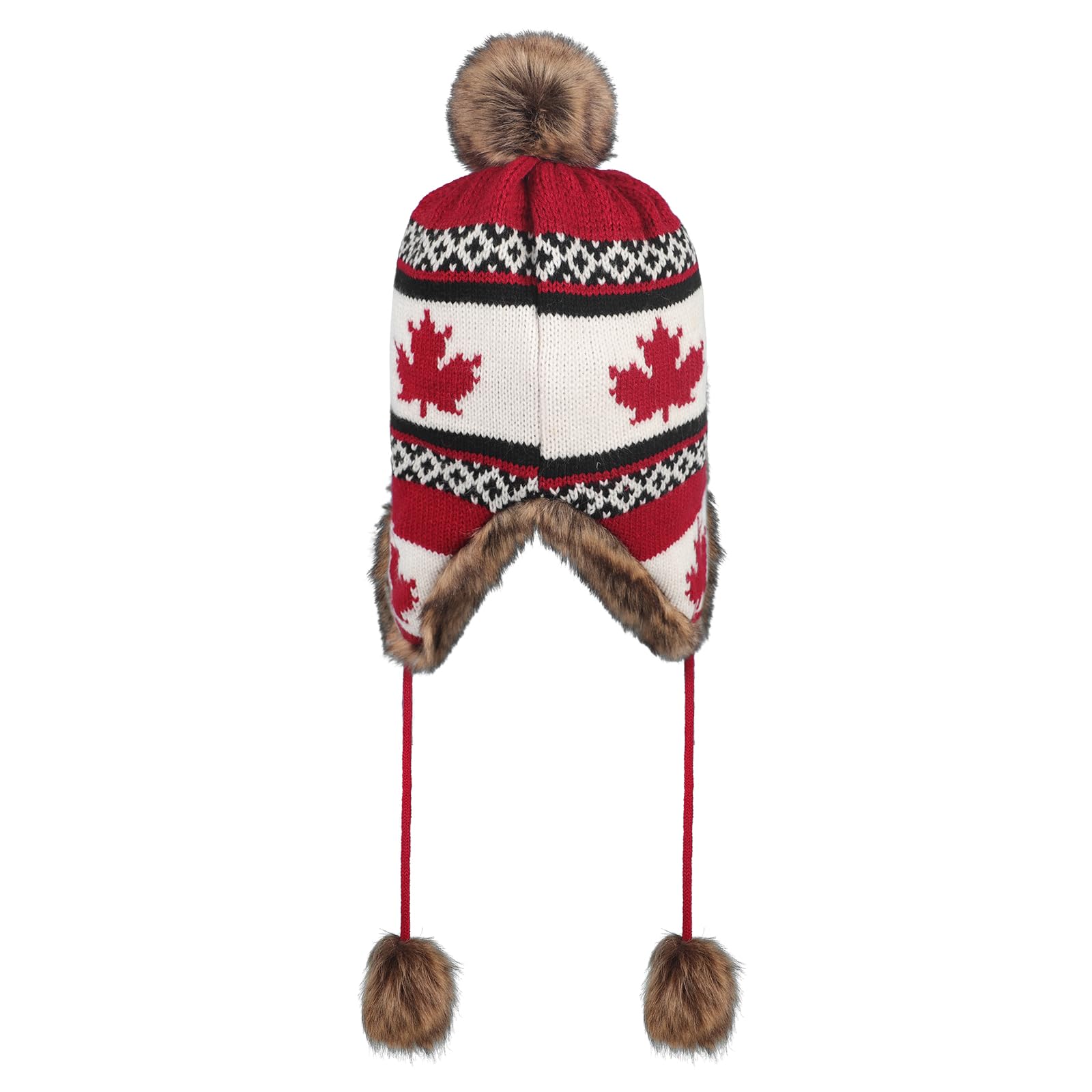 OhMill Chapka en Fausse Fourrure Chapka Suède Chapeau de Trappeur Chapeau de Chasse Russe Chaud Bonnet Tricoté avec Cache-Oreilles Anti-Vent pour Extérieur d’Hiver