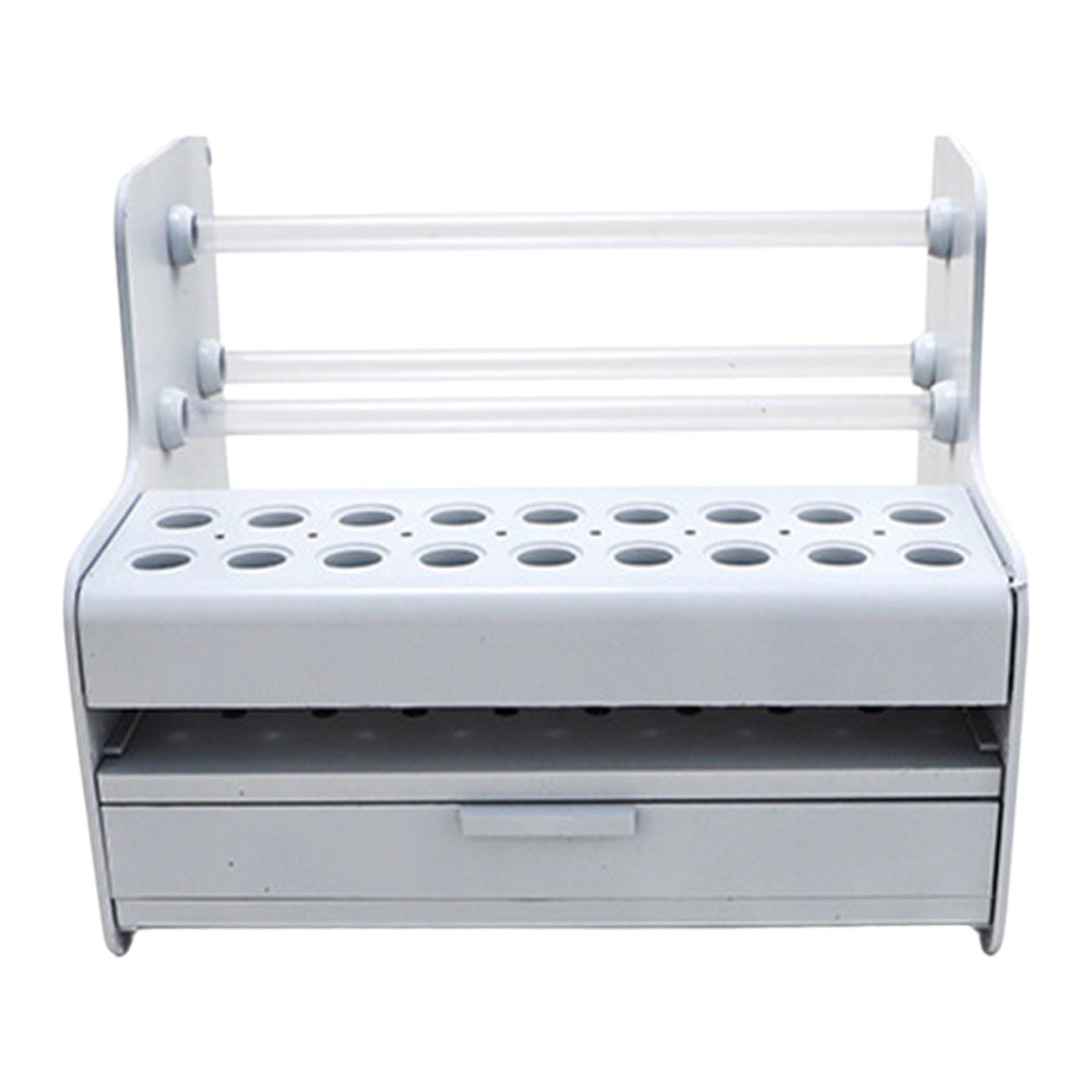 Soporte para Destornilladores Como Organizador de Herramientas Compacto, Soporte de Almacenamiento con Cajón Y Orificios Distribuidos Uniformemente Pa, Blanco