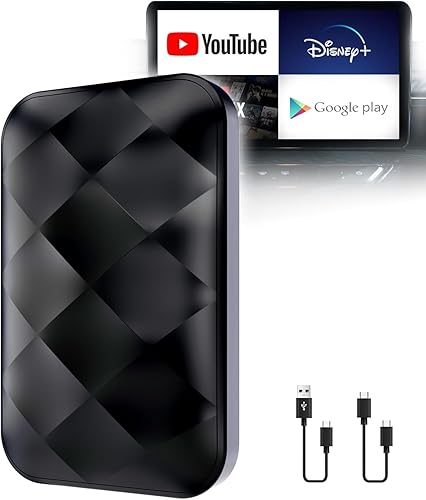 Adaptador inalámbrico CarPlay Android Auto para autos CarPlay con cable de fábrica, Magic Box viene con NetflixYouTubeTikTokDisneyGoogle Play, caja