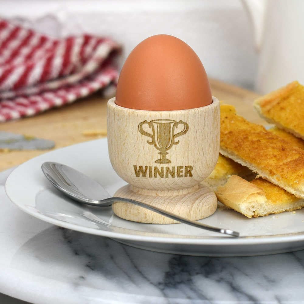 'Winner Celebration' Wooden Egg Cup (EC00027407)