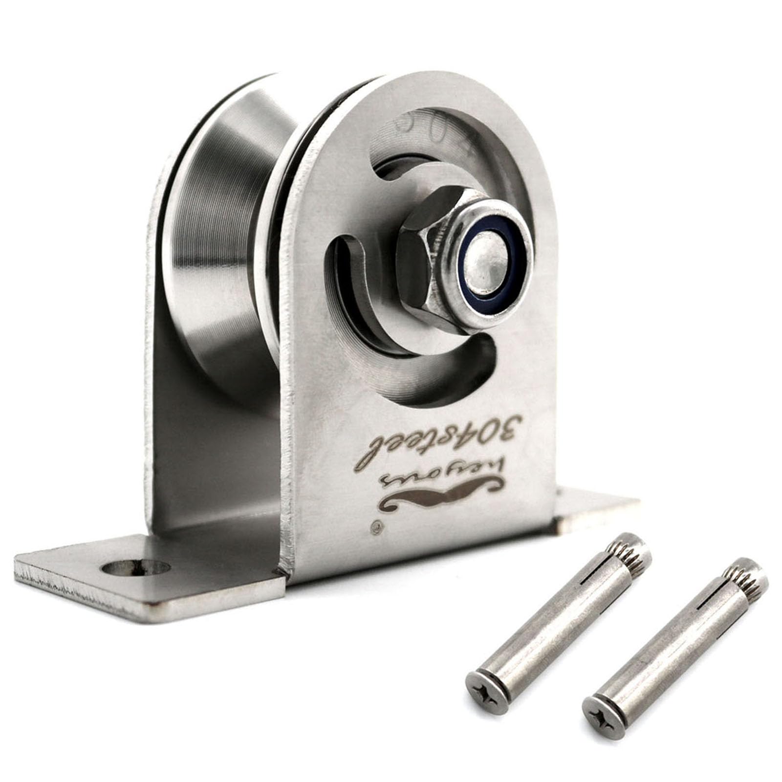 Heyous Ruota Scorrevole Rimovibile In Acciaio Inox Con Cuscinetto Duplex Argento-image