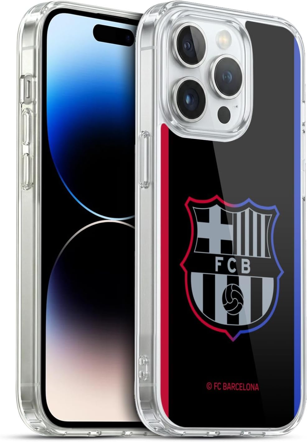 Head Case Designs Officially Licensed FC Barcelona Away 2024/25 Crest Kit Gel Case [Military Grade Protection] Compatible with Apple iPhone 13 Pro and Compatible with MagSafe