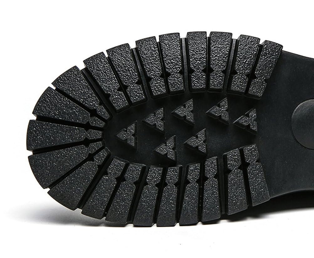 Zapatos de Doble Hebilla para Hombre en Piel PU Mocasines Monk Strap con Suola Gruesa Track, Zapatos de Vestir Casual Elegante para Trabajo Oficina Boda