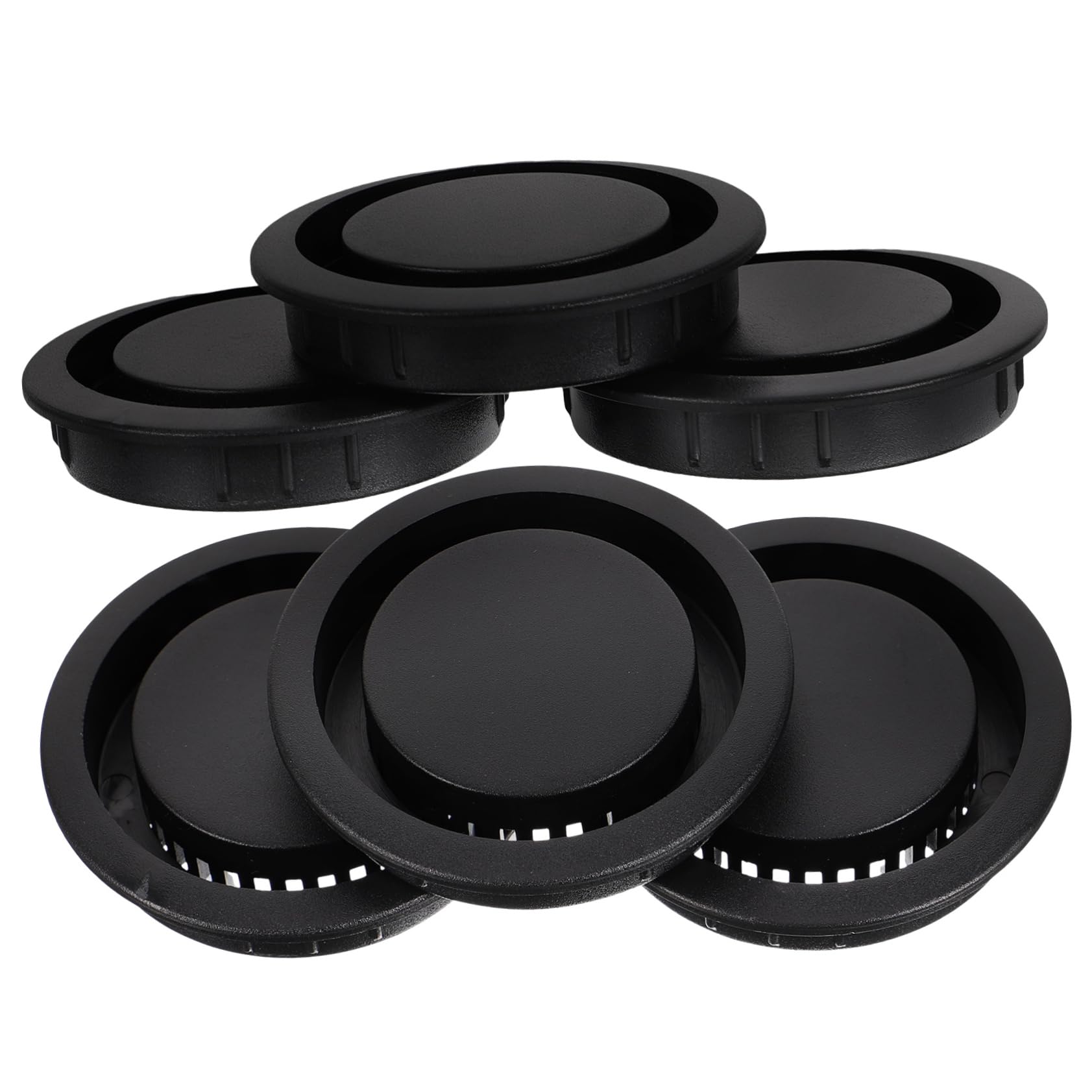Holibanna 6Pcs Vent Covers for Cabinet Ventilation Durable Air Vent Cover for Kitchen Bathroom Shoe Cabinet and Wardrobe Breathable and Resistant Design