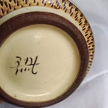 Amazon.co.jp: やちむん2点 新垣 勲やちむん魚紋4寸皿 魚紋