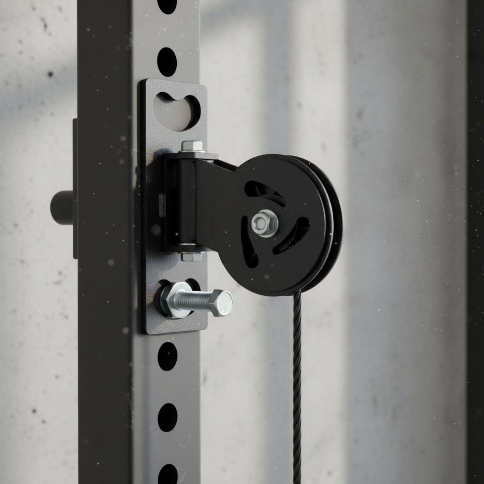 Exercise Pulley Polea de Gimnasio Accesorio de Fuerza Accesorio de Rack de Cable de Acero Resistente con Anclaje Seguro Instalación Sencilla Adecuado , 18MM , Agujero Largo