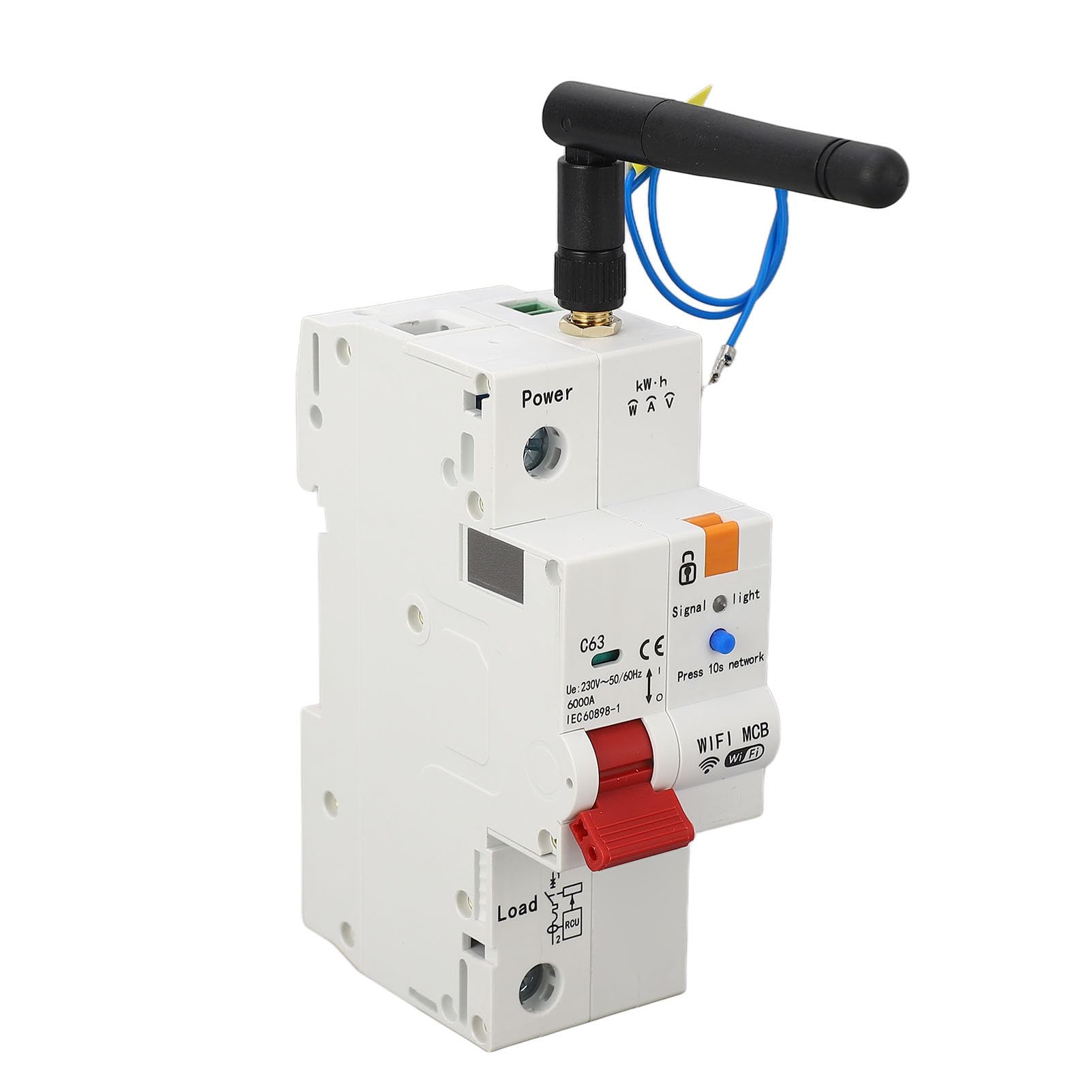 Interruttore Automatico WiFi Intelligente con Commutazione Programmata per PC Domotico Ritardante di 1P 63A per Casa, Ufficio