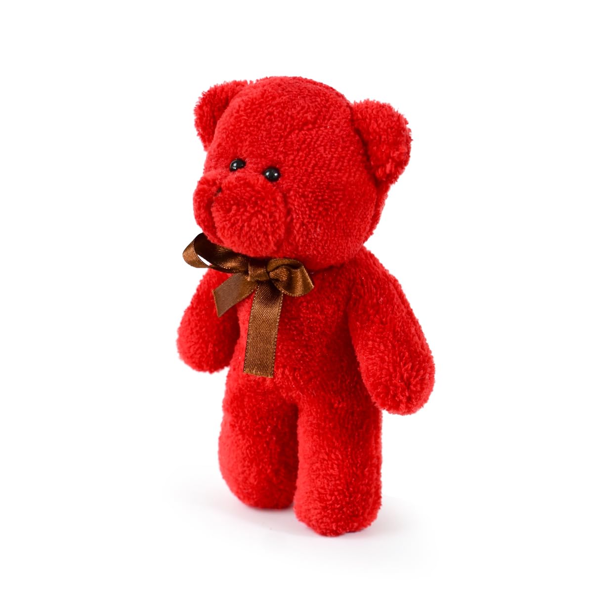 45er Set Mini Teddybären – 3 Packungen à 15 Stück – Kleine Plüschbären mit Schleife – Kuscheltiere zum Basteln, Dekorieren, Verschenken, Gastgeschenke für Hochzeit, Geburtstag, Baby Shower (Rot)